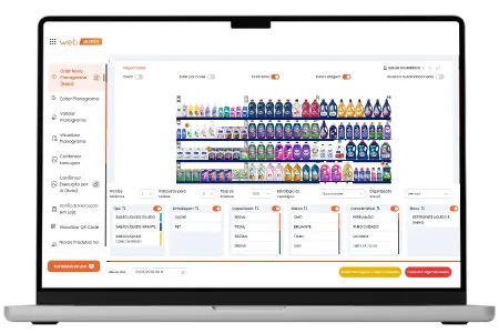 Interface de edição dinâmica do planograma